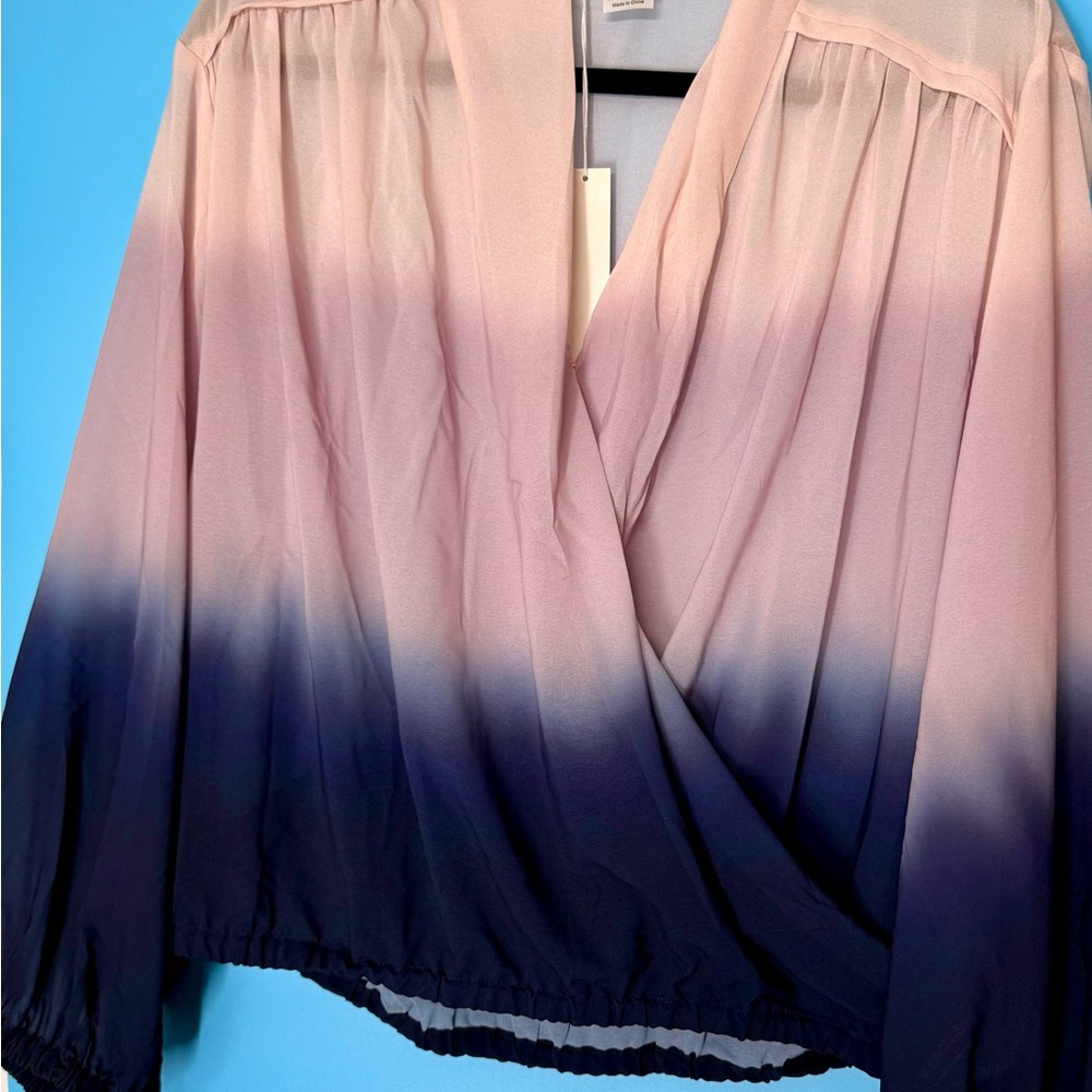 VENUS Pink and Blue Ombre Blouse